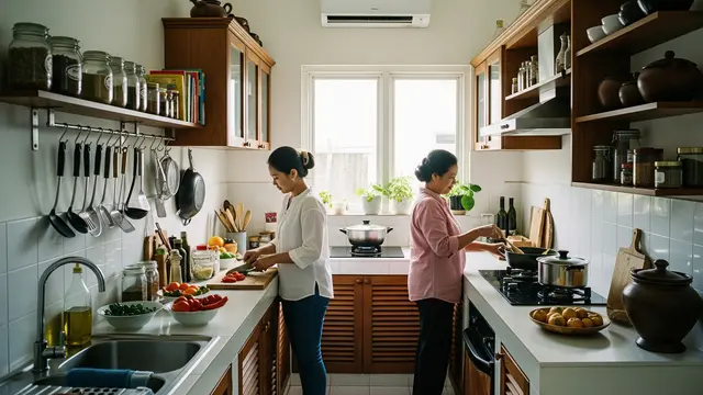 Desain Dapur Kecil Tapi Nyaman Dipakai Bersama Mertua