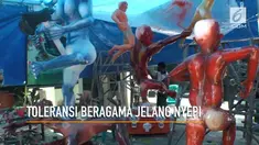 Menyambut Nyepi, umat Hindu di Lamongan membuat ogoh-ogoh yang akan diarak keliling kota. Uniknya, ogoh-ogoh juga dibuat berkat partisipasi umat beragama lain.

 