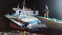 Kapal tenggelam di perairan Kaltara.