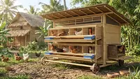 7 Desain Kandang Ayam Bambu Sirkulasi Udara Maksimal Bikin Ayam Cepat Besar