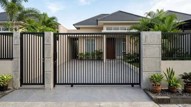 Inspirasi Gerbang Rumah Sederhana yang Tetap Terlihat Elegan. Gemini
