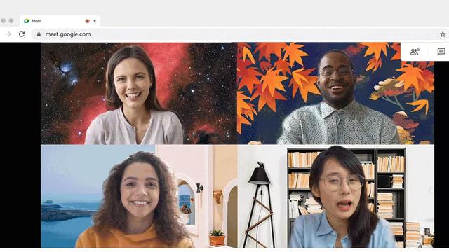 Pengguna Kini Dapat Pakai Custom Background Saat Video Call Di Google Meet Tekno Liputan6 Com Although google meet doesn't currently let you add custom backgrounds, natively, you can still do it using a visual effects for google meet is an extension that's available for google chrome offering a bunch of effects a consonance of love for filter coffee, cold weather, arsenal, ac/dc, and sinatra. pakai custom background saat video call