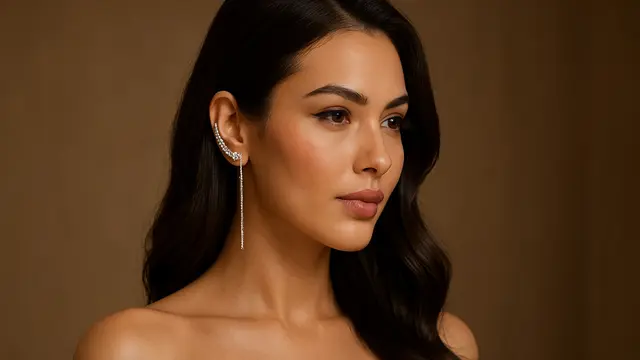 Model Anting Panjang Lurus untuk Wanita Usia 20-an