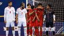 Timnas futsal Indonesia sedikit melakukan perubahan dibanding saat menghadapi Iran di laga pertama. Nizar Nayaruddin diturunkan sejak awal laga di posisi kiper menggantikan Muhammad Nazil yang dicadangkan. (AFC/Khaleel Nadoum)