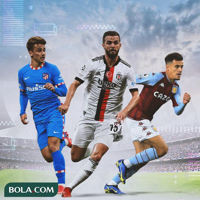 Ilustrasi - Antoine Griezmann, Miralem Pjanic, Philippe Coutinho