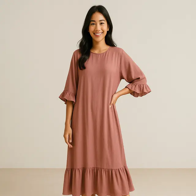 Model Gamis Kaftan Daily Look/Ilustrasi gambari oleh AI