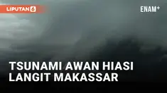 Geger! Tsunami Awan Terjadi di Makassar