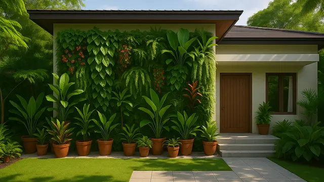 Inspirasi Rumah Dengan Tanaman Merambat/ Ilustrasi gambar oleh AI