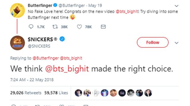 Perang Cokelat dari videoklip BTS (Twitter)