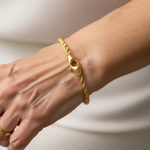 Model Gelang Emas Tali Serut untuk Wanita 50 Tahun ke Atas