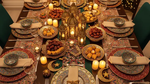 Ornamen Lebaran di Meja Makan