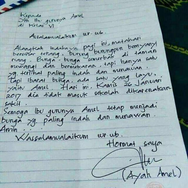 6 Potret Surat Izin Sakit Siswa Ini Isinya Kocak, Bikin Guru Jadi Ngakak