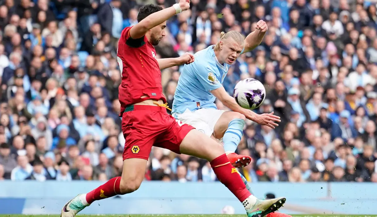 Berlaga di markas sendiri, Manchester City tampil penuh percaya diri. (AP Photo/Dave Thompson)