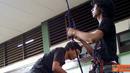 Citizen6, Jakarta: anggota Caterva, Wicaksono Eko bersama temannya sedang mempersiapkan latihan memanjat. (Pengirim: 23