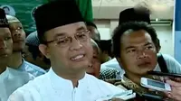 Calon gubernur DKI Jakarta Anies Baswedan mendeklarasikan Komunitas Cinta Masjid Indonesia di Masjid Istiqlal, Jakarta. (Liputan 6 SCTV)