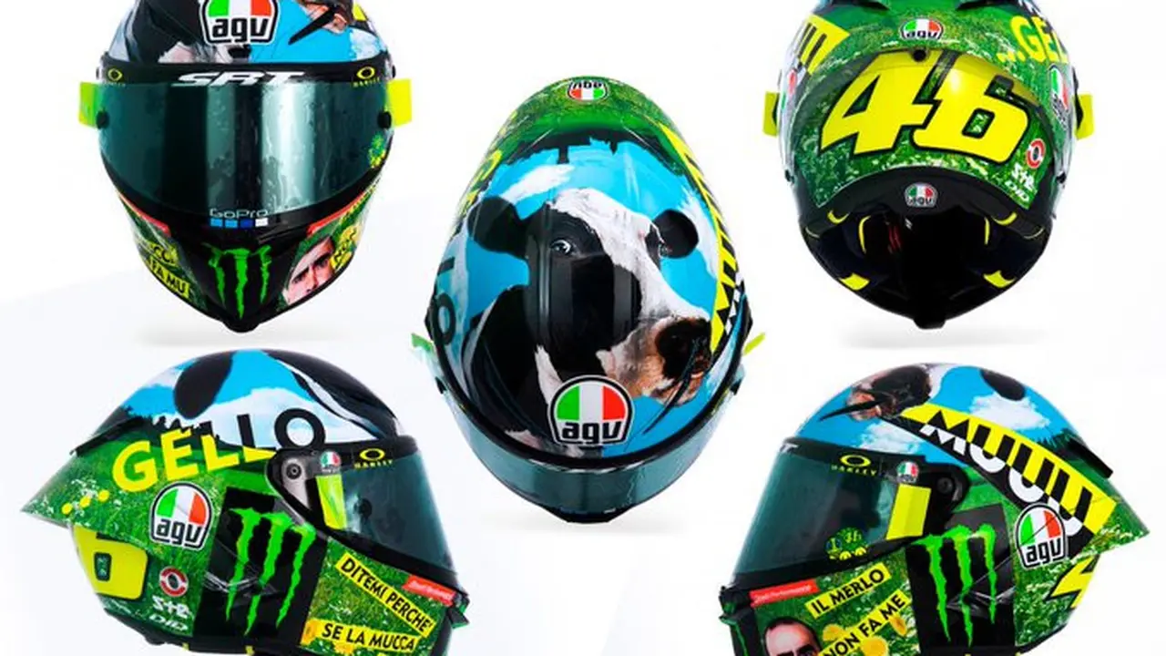 Helm Valentino Rossi untuk MotoGP Italia
