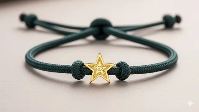 Gelang Emas Tali Adjustable (Serut)