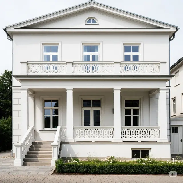 Rumah Klasik Sederhana Eropa. Foto: Gemini