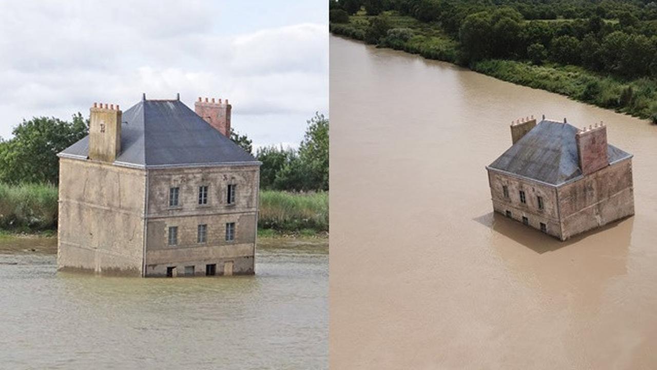 Rumah Unik di Tengah Sungai, Bak Hanyut Terbawa Arus