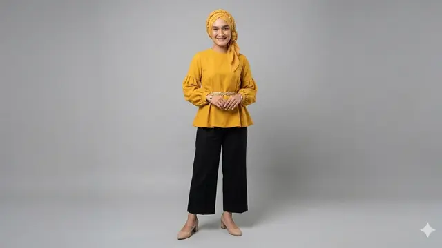 Ide Outfit Lebaran untuk Tubuh Petite agar Terlihat Proporsional. Gemini