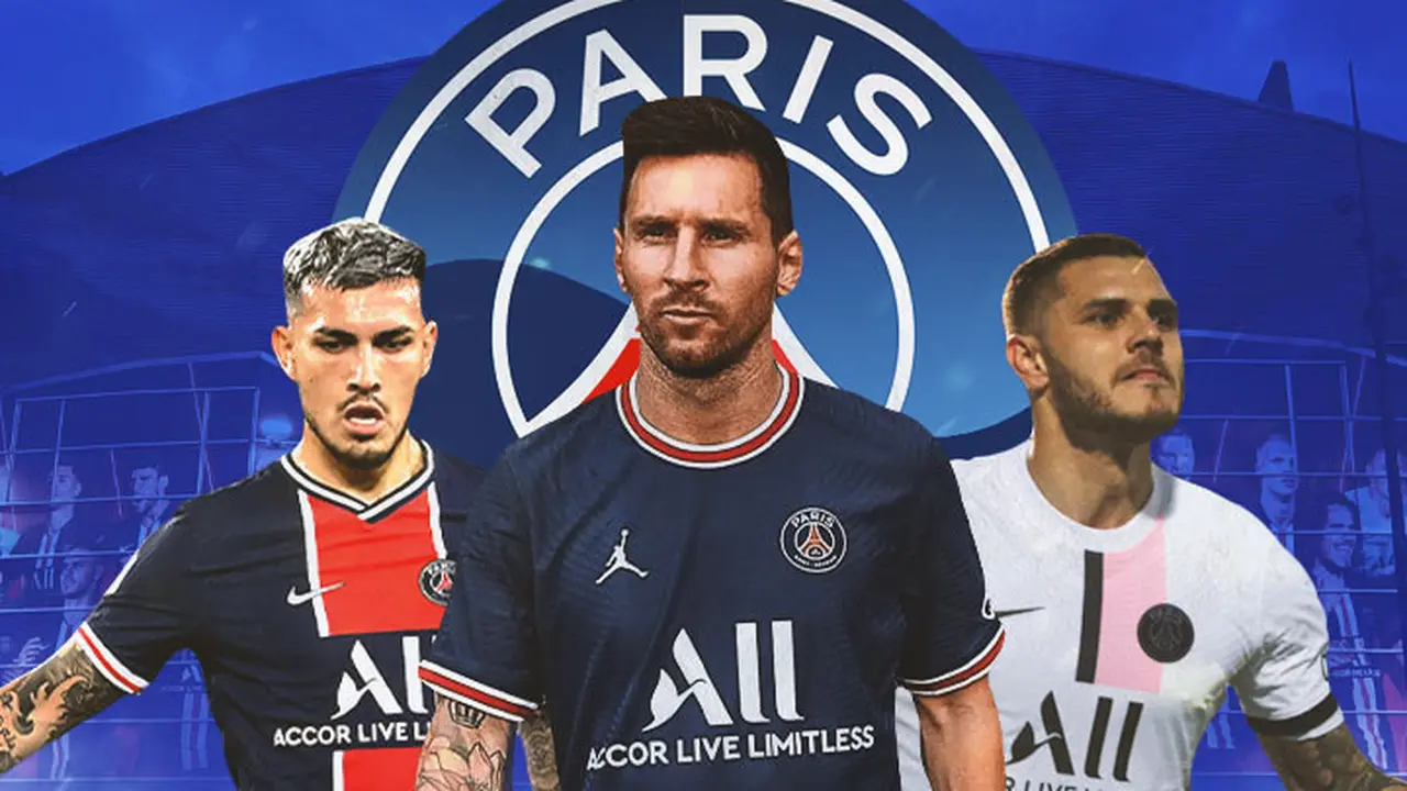 PSG - Leandro Paredes, Lionel Messi, Mauro Icardi