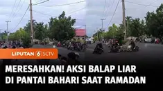 Sekelompok anak muda di Polewali Mandar, Sulawesi Barat, menggelar balap liar di sepanjang Pantai Bahari. Balap liar yang jadi tontonan warga ini sangat berbahaya baik bagi si pelaku maupun penonton balap liar.