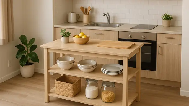 7 Model Kitchen Island di Dapur Kecil, Solusi Fungsional & Estetik