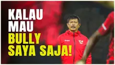 Berita video pelatih Timnas Indonesia U-19, Indra Sjafri, pasang badan demi pemainnya yang dibully netizen. Ia berpesan "Kalau mau, bully saya saja!.