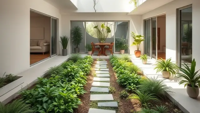 Rumah dengan Taman Mini di Tengah