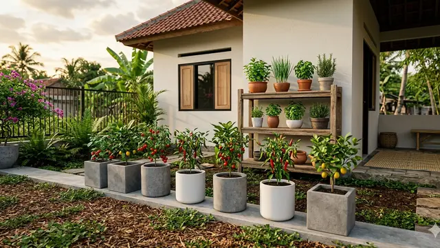 Inspirasi Desain Edible Garden Tropis Modern di Pekarangan Kampung