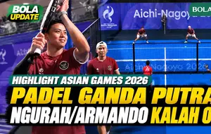Highlight Padel Ganda Putra Asian Games 2026: Valentinus Ngurah/Armando Soemarno Kalah dari Jepang