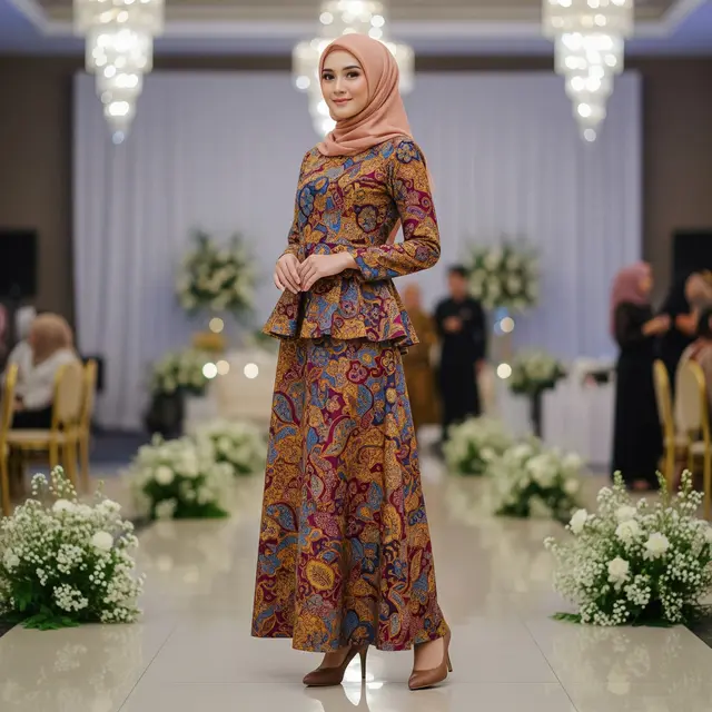 Model Gamis Batik Terbaru untuk Pesta