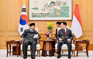 Presiden Prabowo Subianto melakukan pertemuan bilateral dengan Presiden Republik Korea Lee Jae-myung. (Biro Pers Sekretariat Presiden)