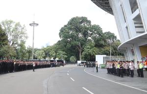 Sebanyak 1.876 personel gabungan amankan laga Persija Jakarta vs Persijap Jepara di Stadion Utama Gelora Bung Karno (SUGBK), Senayan, Jakarta. (Istimewa)