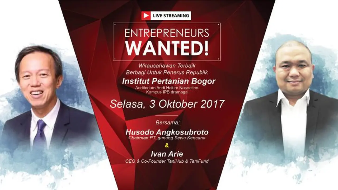 Livestreaming Enterpreneurs Wanted! bersama Husodo Angkosubroto dan Ivan Arie. (Abdillah)