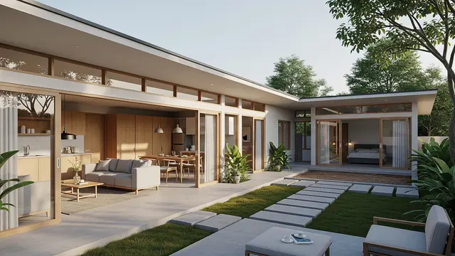 Desain Rumah Tumbuh 1 Lantai yang Bisa Ditambah Kamar di Belakang/Gemini AI