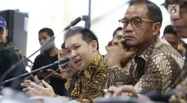 Direktur Lippo Cikarang Ju Kian Salim saat dialog dengan Ombudsman RI di Jakarta, Jumat (8/9). Dalam dialog tersebut membahas pembangunan mega proyek Kota Meikarta. (Liputan6.com/Angga Yuniar)