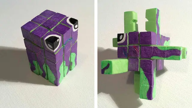Bosan dengan Kanvas, Seniman Ini Melukis di Rubik
