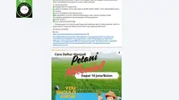 Penelusuran  klaim link pendaftaran Petani Milenial 2025.