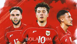 Timnas Indonesia - Calvin Verdonk, Ole Romeny, Jay Idzes (Bola.com/Adreanus Titus)
