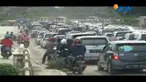 Lima hari usai Idul Fitri, kawasan wisata Pantai Anyer, Serang, Banten mengalami kemacetan parah.