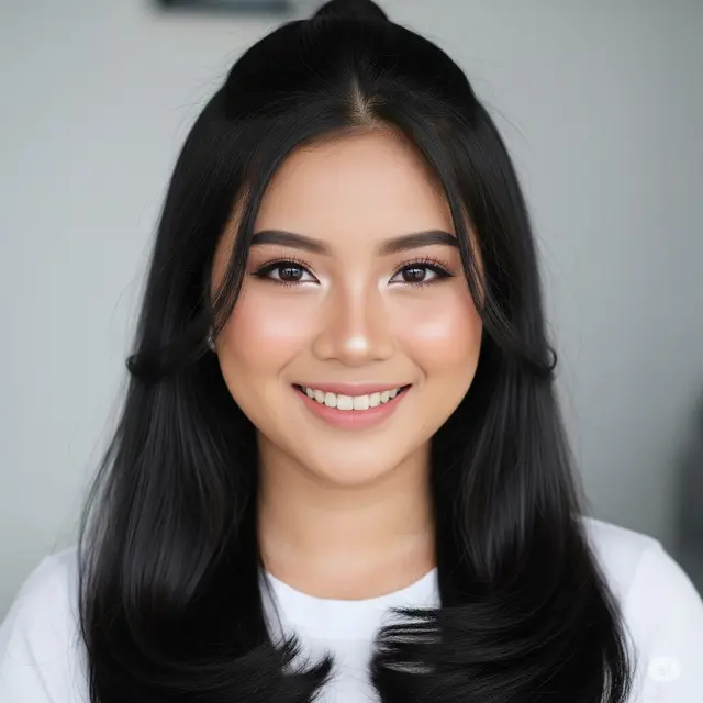 Model Rambut Wanita Korea Panjang Lurus. Foto: Gemini