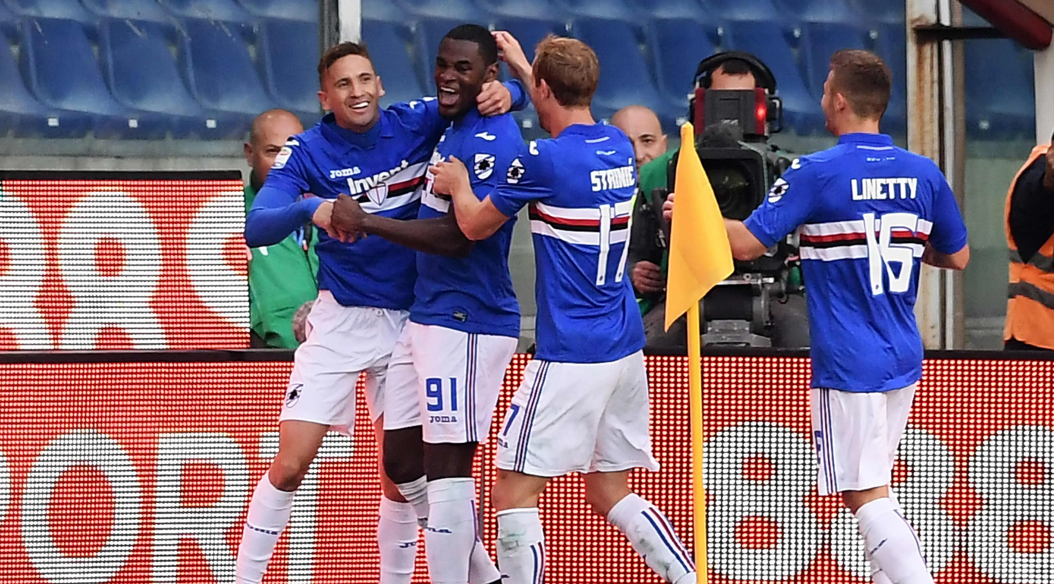 Pemain Sampdoria, Lucas Torreira (Simone Arveda / ANSA via AP)