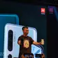 Country Director Xiaomi Indonesia Alvin Tse merilis Mi Note 10 Pro di Kawasan SCBD Jakarta, Sabtu (4/1/2020). Liputan6.com/ Agustin Setyo W.