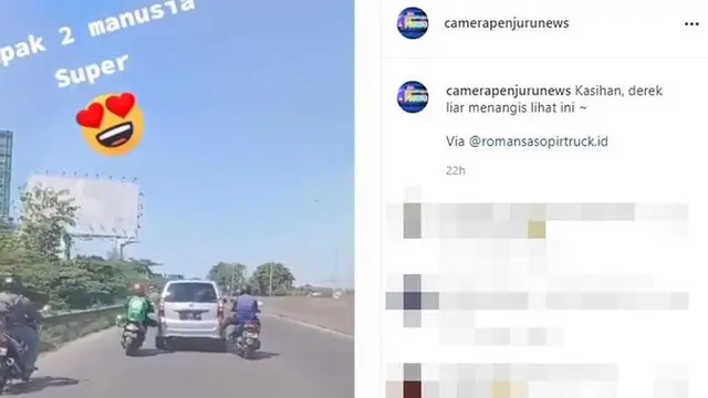 Dorong kendaraan mogok (Instagram/@camerapenjurunews)