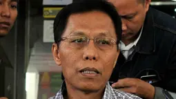 Direktur Tidak Pidana Ekonomi Khusus, Brigjen Victor E Simanjuntak memberikan keterangan pers di Bareskrim Polri, Jakarta, Senin (31/8/2015). Bareskrim Polri akan menggelar perkara kasus dugaan korupsi yang menyeret capim KPK. (Liputan6.com/Johan Tallo)