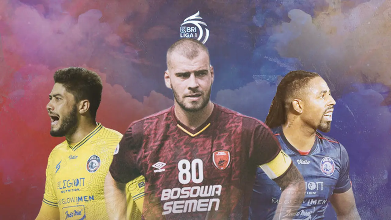 BRI Liga 1 - Arema FC Vs PSM Makassar - Ilustrasi Pemain: Carlos Fortes, Wiljan Pluim dan Adilson Maringa