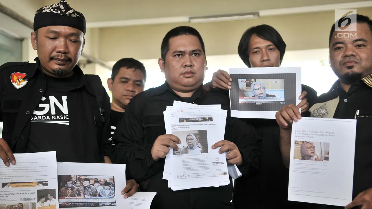 Hoaks Ratna Sarumpaet, GNR Laporkan Prabowo - Sandi ke Bawaslu