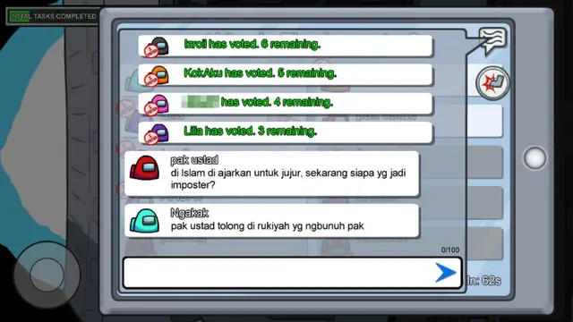 Lagi Viral, 7 Potret Chat Kocak di Among Us Ini Justru Bikin Gagal Curiga