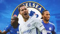 Chelsea - Romelu Lukaku, Eden Hazard, Didier Drogba (Bola.com/Adreanus Titus)